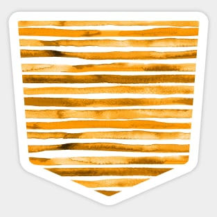 Pocket - WATERCOLOR STRIPES YELLOW Sticker